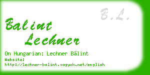 balint lechner business card
