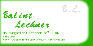 balint lechner business card
